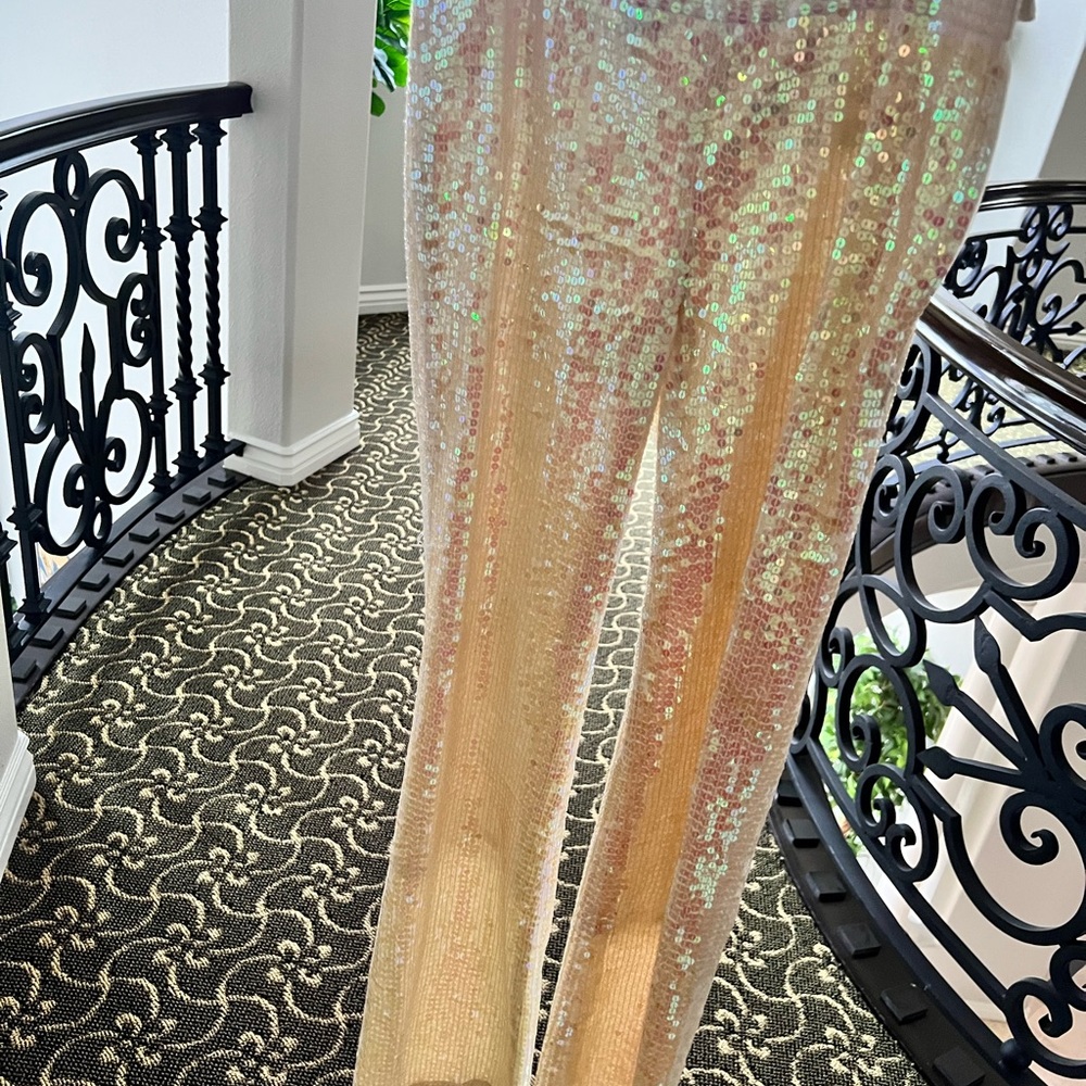 Moda internacional by Victorias Secret lined sequence bling mermaid pants